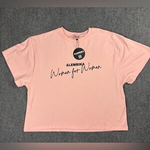 Alembika Women for Women Pink Graphic Tee OS NWT
